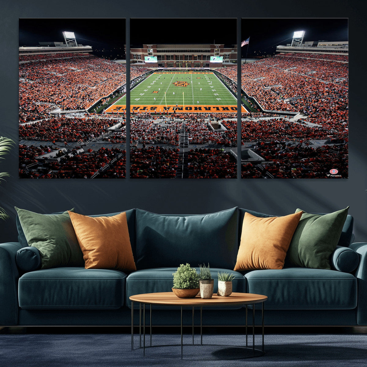 Oklahoma State Cowboys Canvas Print, Football Team Print -