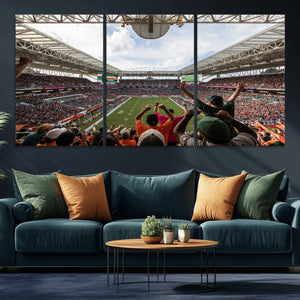 Miami Hurricanes Football Team Wall Art Print - Miami Hard