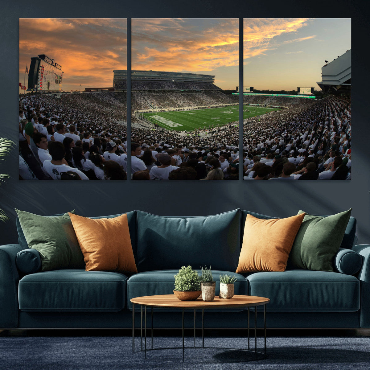 Michigan State Spartans Football Team Print - East Lansing