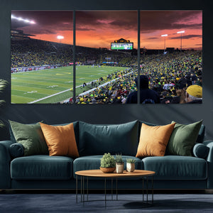 Eugene Autzen Stadium Canvas Wall Art Print – Sunset Over