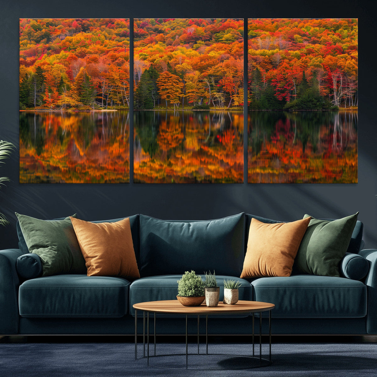 Fall Foliage Wall Art - Autumn Reflection Canvas Print,