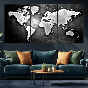 World Map Wall Art Canvas Print – Framed Wall Art for