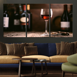 Red Wine and Bottle Canvas Print