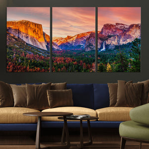 Yosemite Nal Park Wall Art Landscape Canvas Print El Capitan