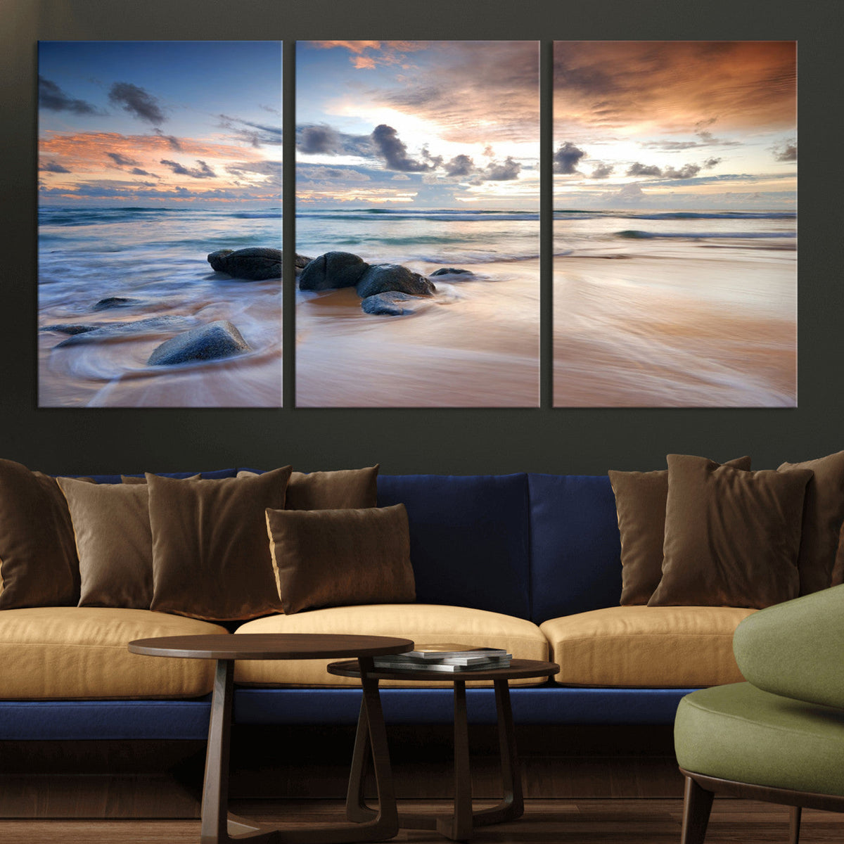 Serene Weather On The Beach Wall Art Canvas Print