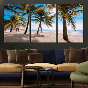 Palm Beach Tropical Island Wall Art Canvas Print