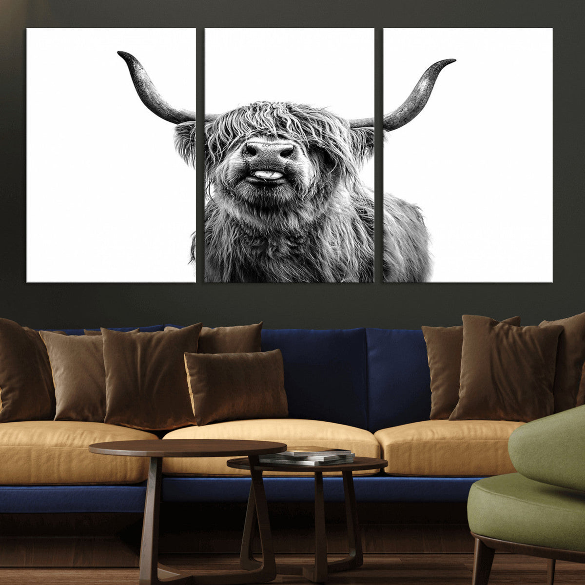 Fanny Scottish Highland Cow Cattle Art Print Farmhouse Wall