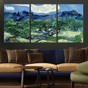 Olive Trees Van Gogh Wall Art Canvas Print