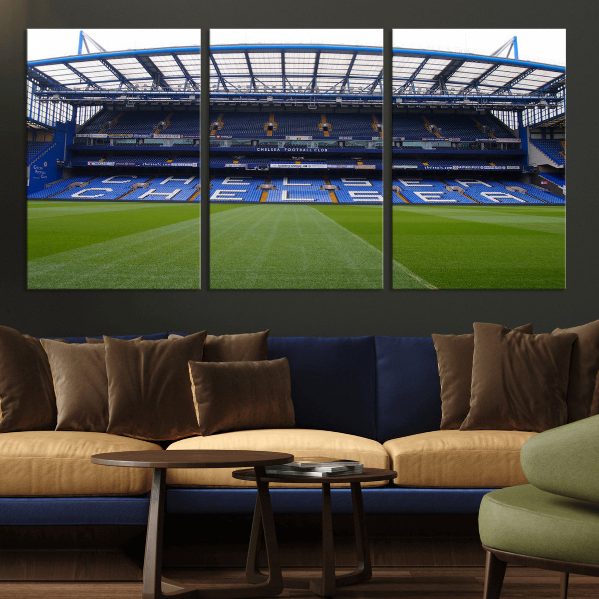 Chelsea FC Soccer Team Print - Stamford Bridge Stadium Wall