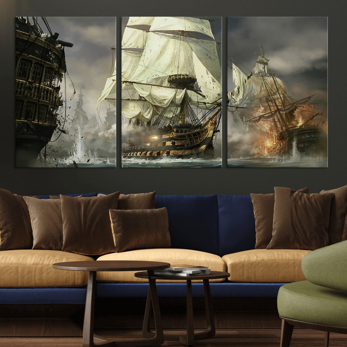 Pirate Ship War Wall Art Canvas Print