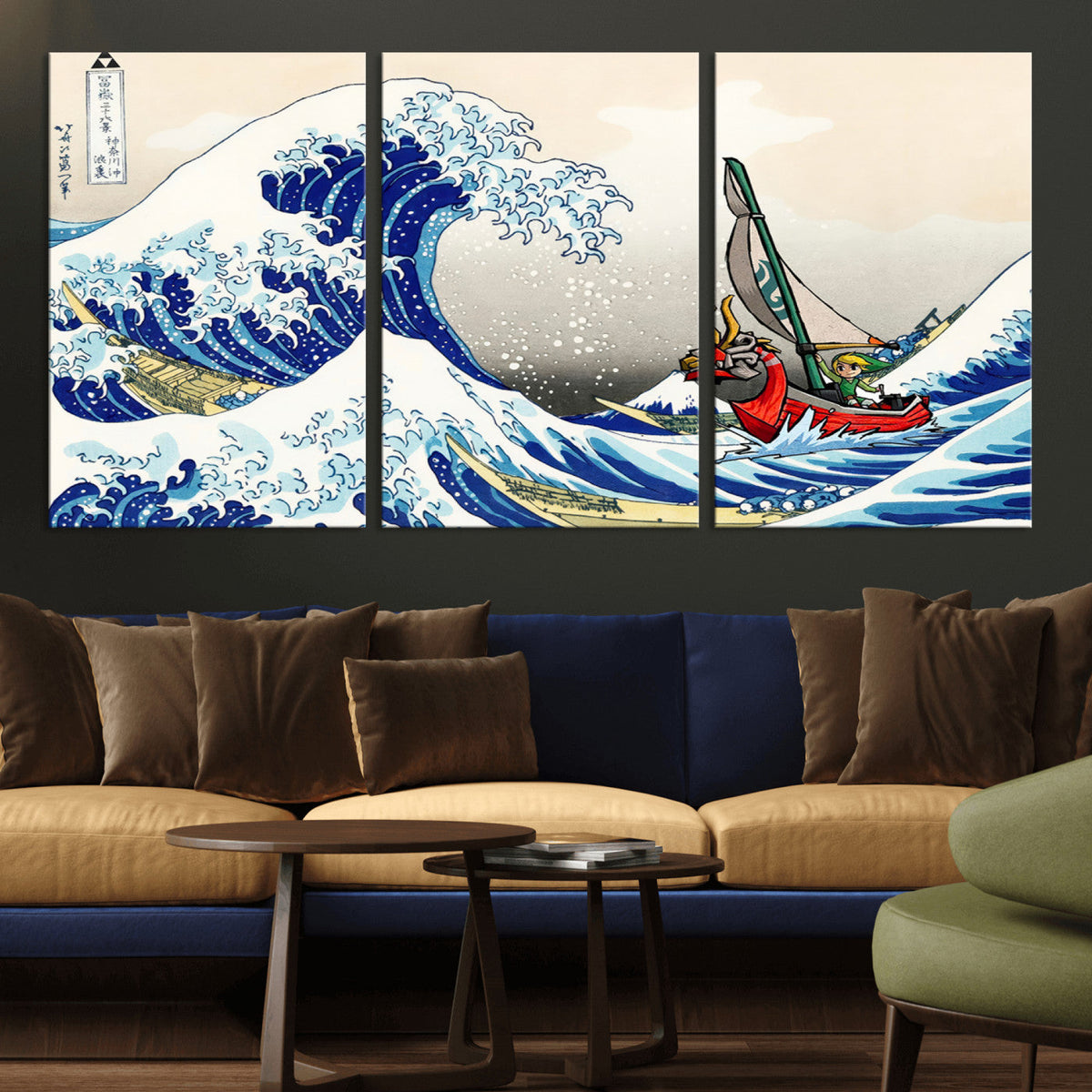 Katsushika Hokusai Kanagawa Giant Wave Wall Art Canvas Print