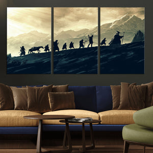 Fellowship Journey Wall Art – Fantasy Adventure Canvas Print