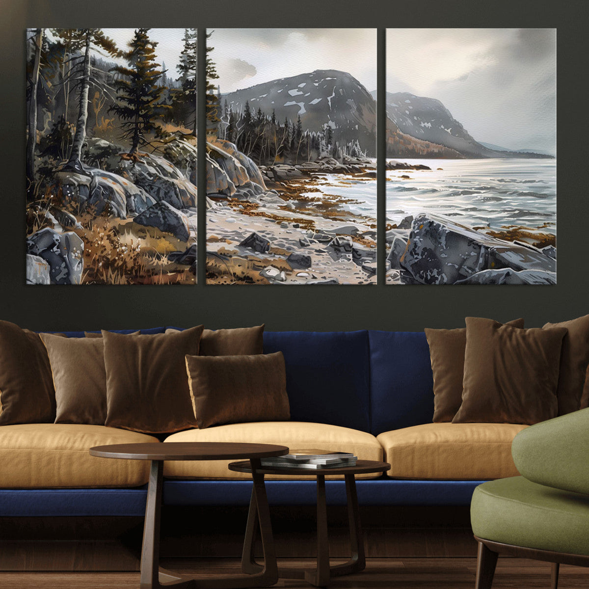 Serene Coastal View of Acadia National Park - Stunning