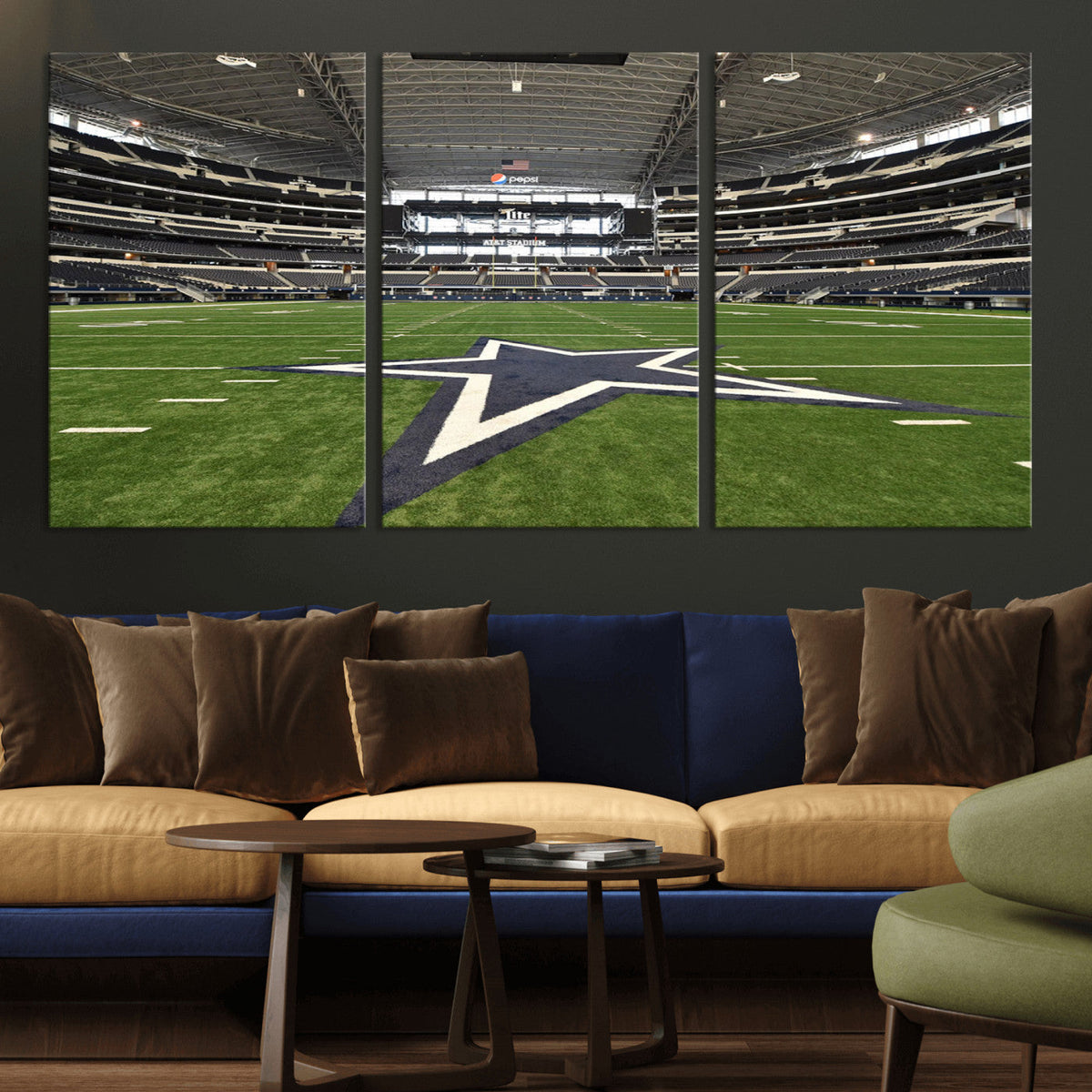 Dallas Cowboys Football Team Print - Arlington AT&T Stadium