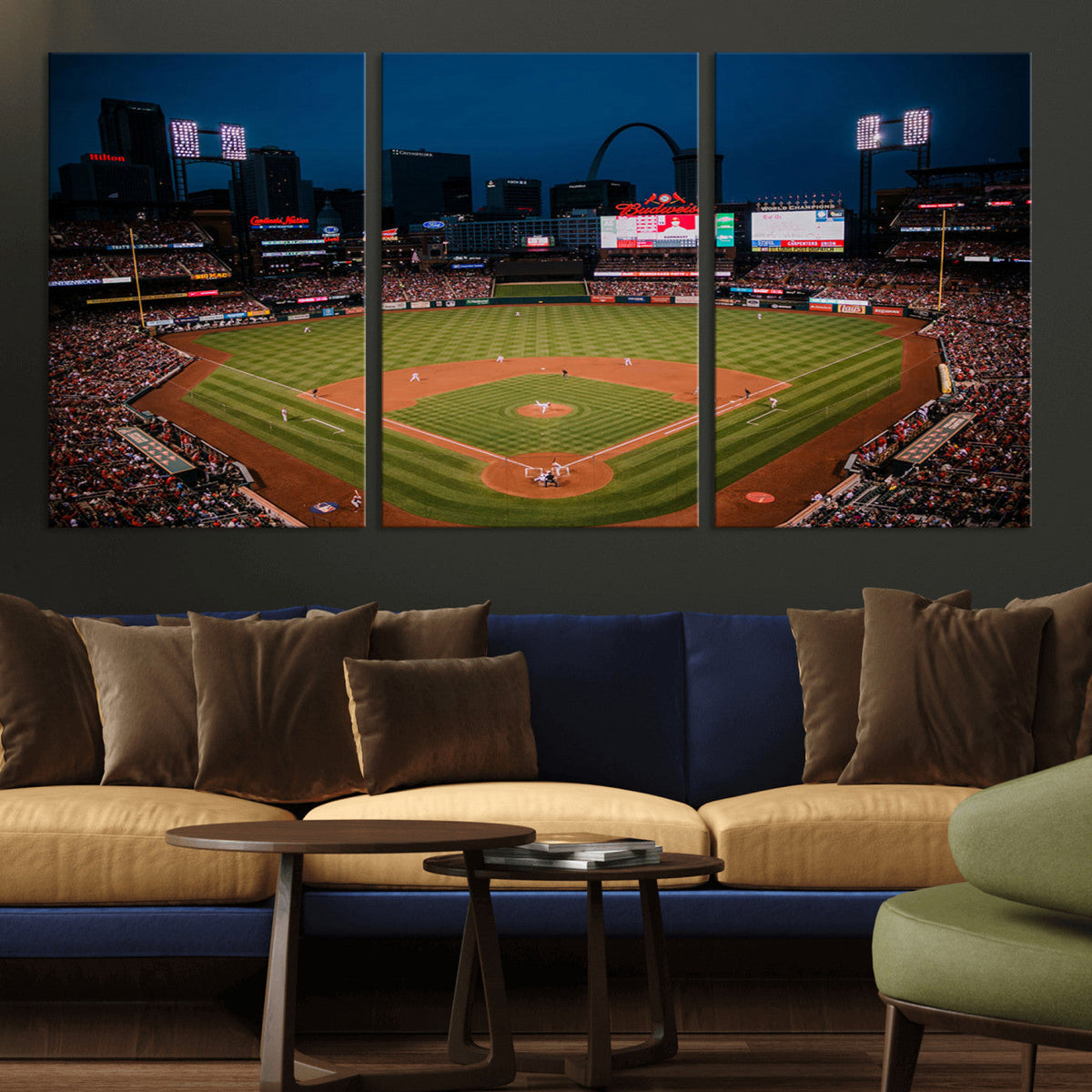 St. Louis Cardinals Baseball Team Print - Busch Stadium Wall