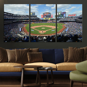 New York Mets Baseball Team Print - Citi Field Stadium Wall