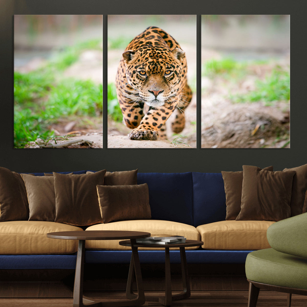 Leopard on the Prowl - Stunning Large Framed Leopard Wall