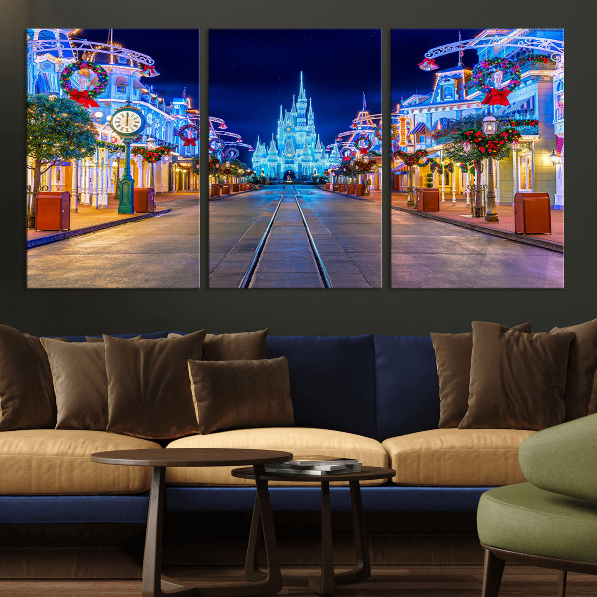 Disney Wall Art | Castle Large Wall Art Disney Magic Kingdom