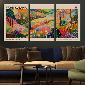 Yayoi Kusama Japanese Art Canvas Print, Abstract Art, Large