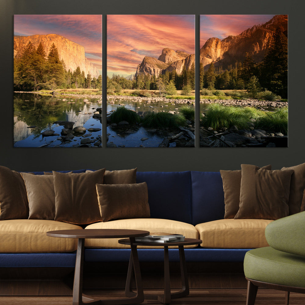Yosemite Valley Wall Art Canvas Print – El Capitan Sunset
