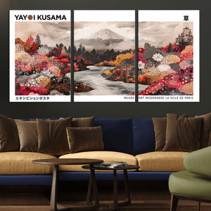 Yayoi Kusama Wall Art Canvas Print – Framed Large Abstract