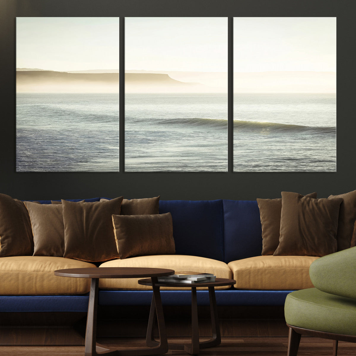 Coastal Cliffs Wall Art Canvas Print – Misty Ocean Seascape