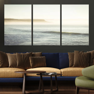 Coastal Cliffs Wall Art Canvas Print – Misty Ocean Seascape