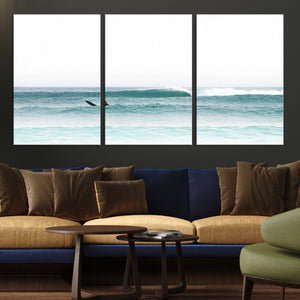 Surfing Wall Art Canvas Print – Framed Ocean Waves