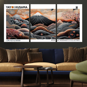 Yayoi Kusama Wall Art Canvas Print – Framed Japanese Dot Art