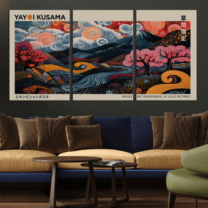 Modern Japanese Wall Art Canvas Print – Framed Contemporary