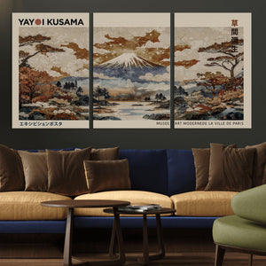 Yayoi Kusama Wall Art Canvas Print – Framed Modern Japanese