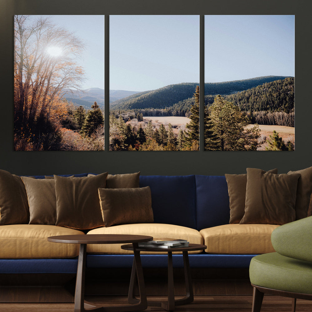 Rustic Landscape Wall Art Canvas Print – Serene Valley Scene