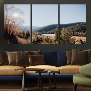 Rustic Landscape Wall Art Canvas Print – Serene Valley Scene