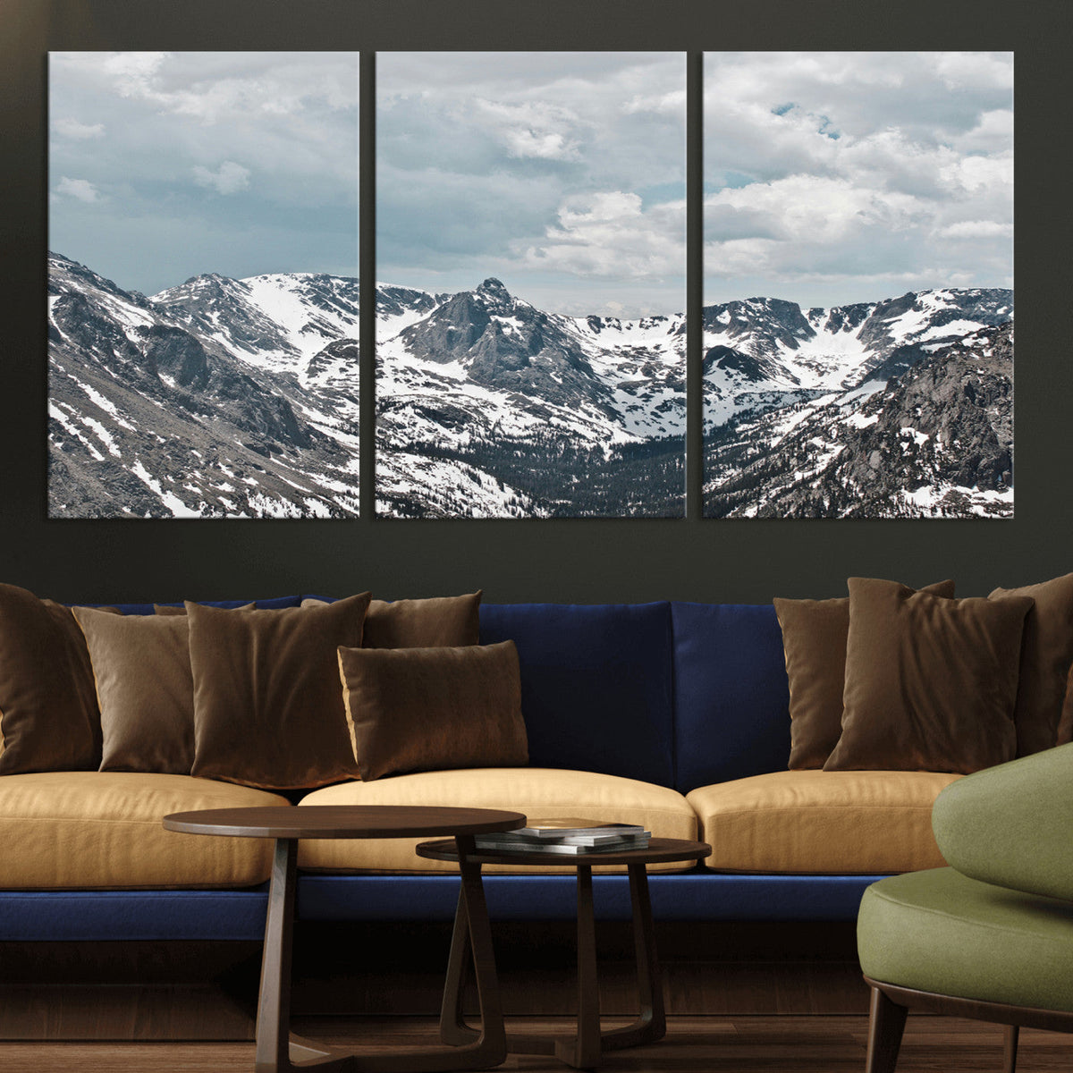 Snowy Peaks Wall Art Canvas Print – Alpine Wilderness