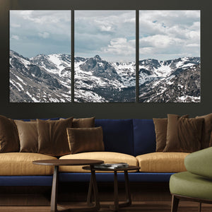 Snowy Peaks Wall Art Canvas Print – Alpine Wilderness