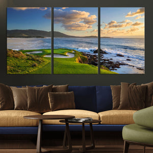 Pebble Beach Golf Links Wall Art Canvas Print – Iconic