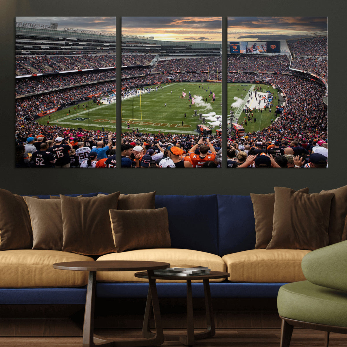 Chicago Bears Soldiers Field Wall Art Canvas Print – Framed