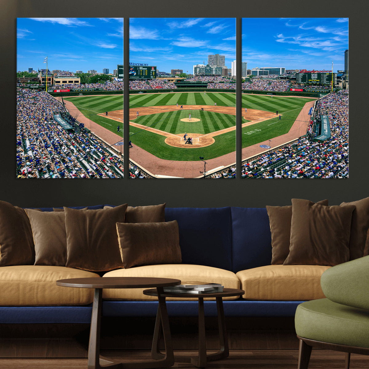 Wrigley Field Baseball Stadium Canvas Wall Art – Packed