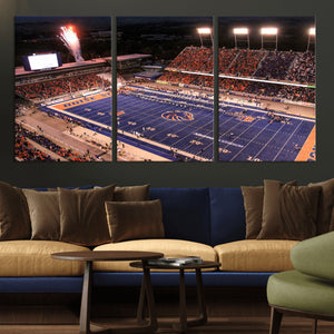 Boise State Stadium Large Wall Art Canvas Print for Living