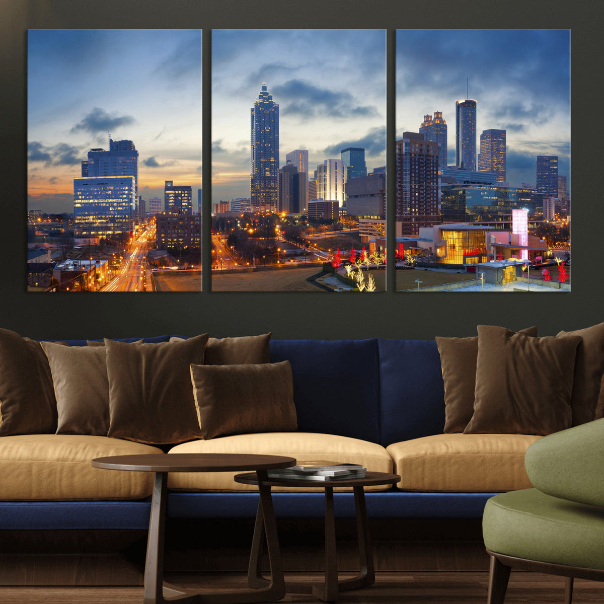 Atlanta Skyline Wall Art Canvas Print, Atlanta Downtown