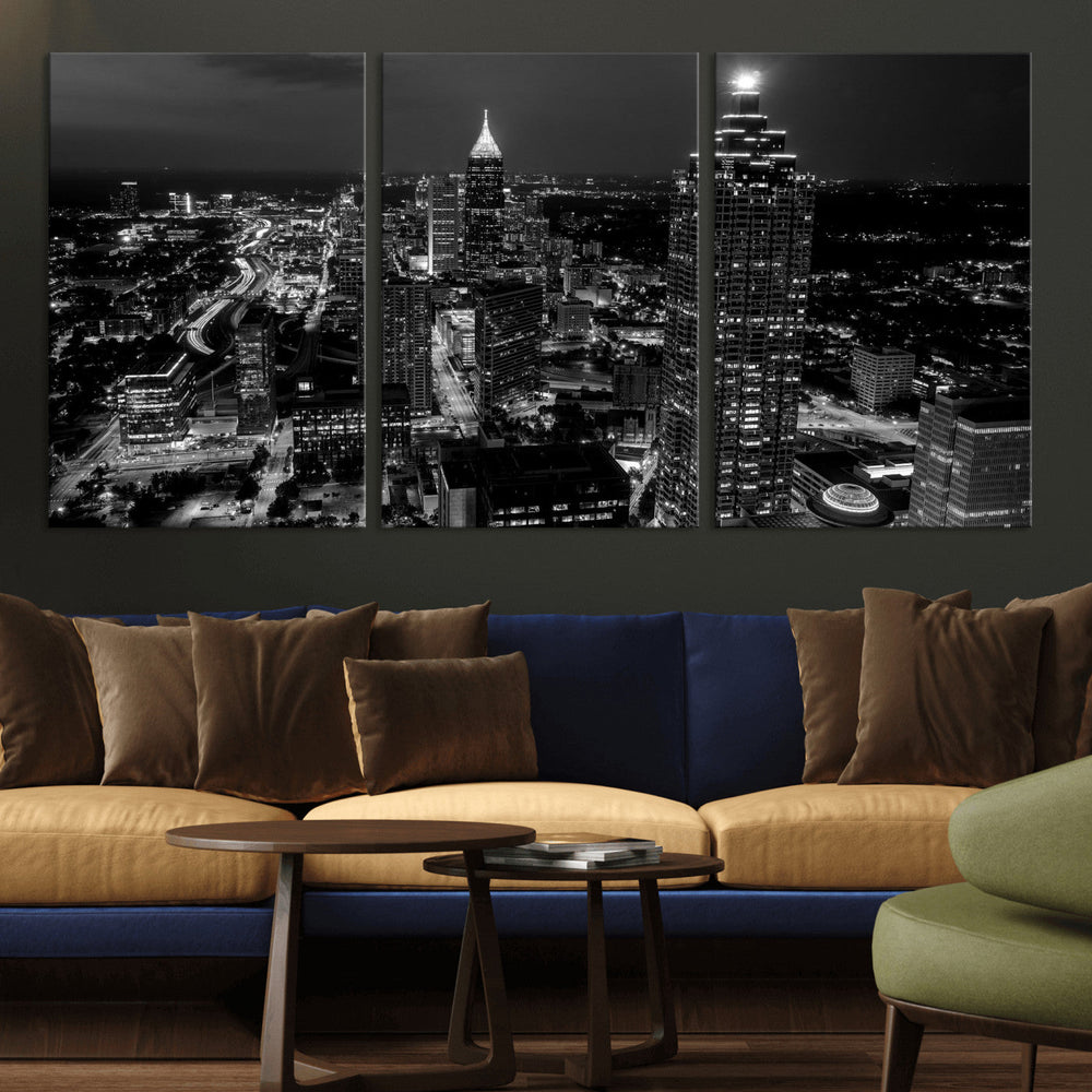 Atlanta Skyline Wall Art Canvas Print, Atlanta Downtown