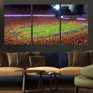 Clemson Football Stadium Wall Art Canvas Print, College