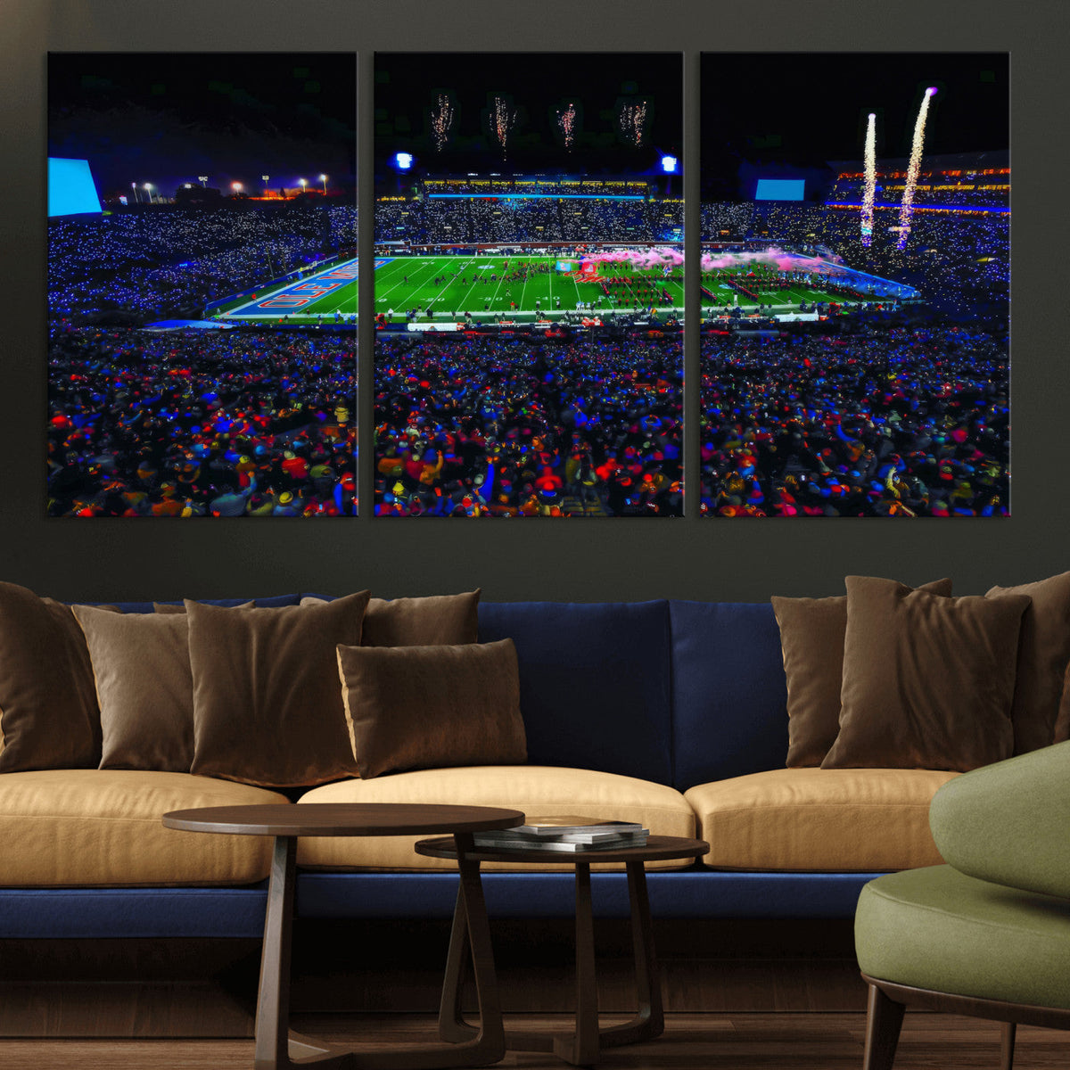 Ole Miss Rebels Vaught Hemingway Stadium Wall Art Canvas