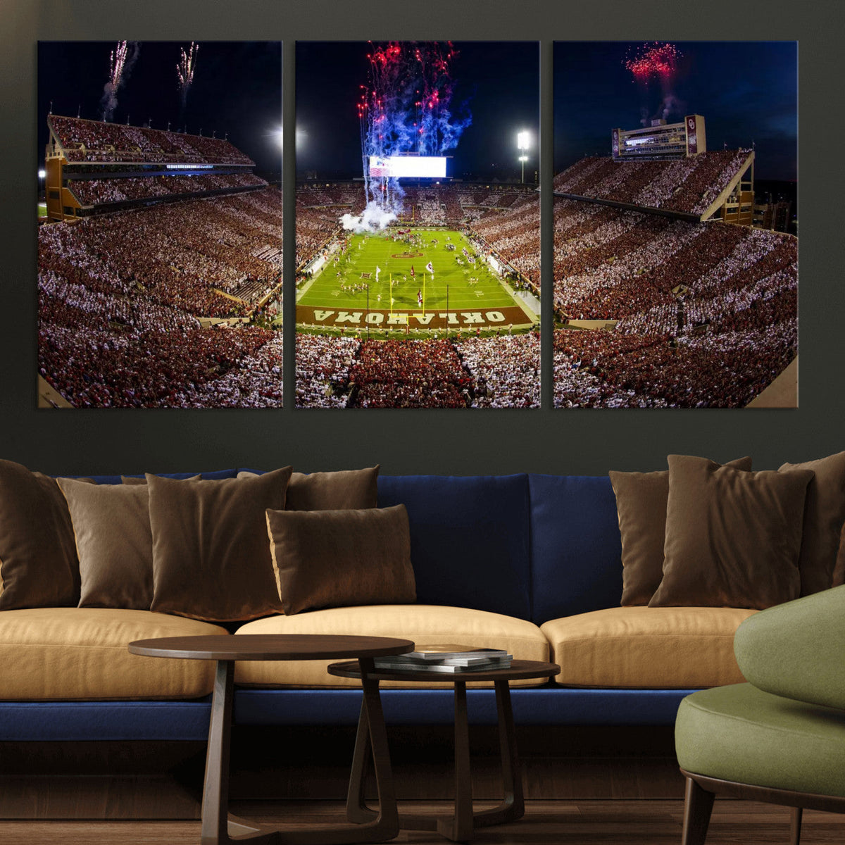 Oklahoma Memorial Stadium Wall Art Canvas Print – Oklahoma