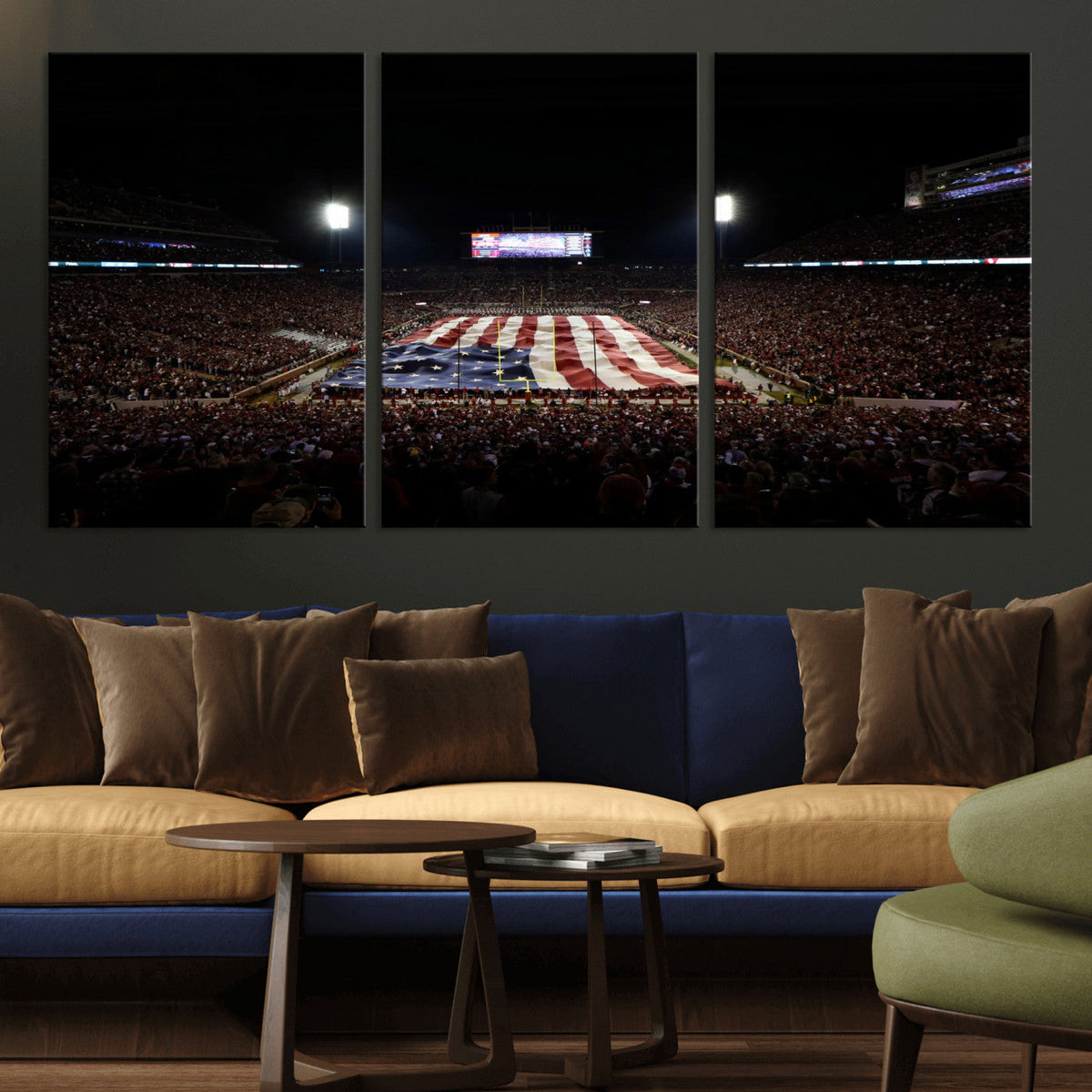 Oklahoma Memorial Stadium Wall Art Canvas Print – Oklahoma