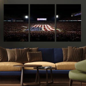 Oklahoma Memorial Stadium Wall Art Canvas Print – Oklahoma