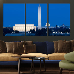 Washington DC Skyline Wall Art Canvas Print – Lincoln