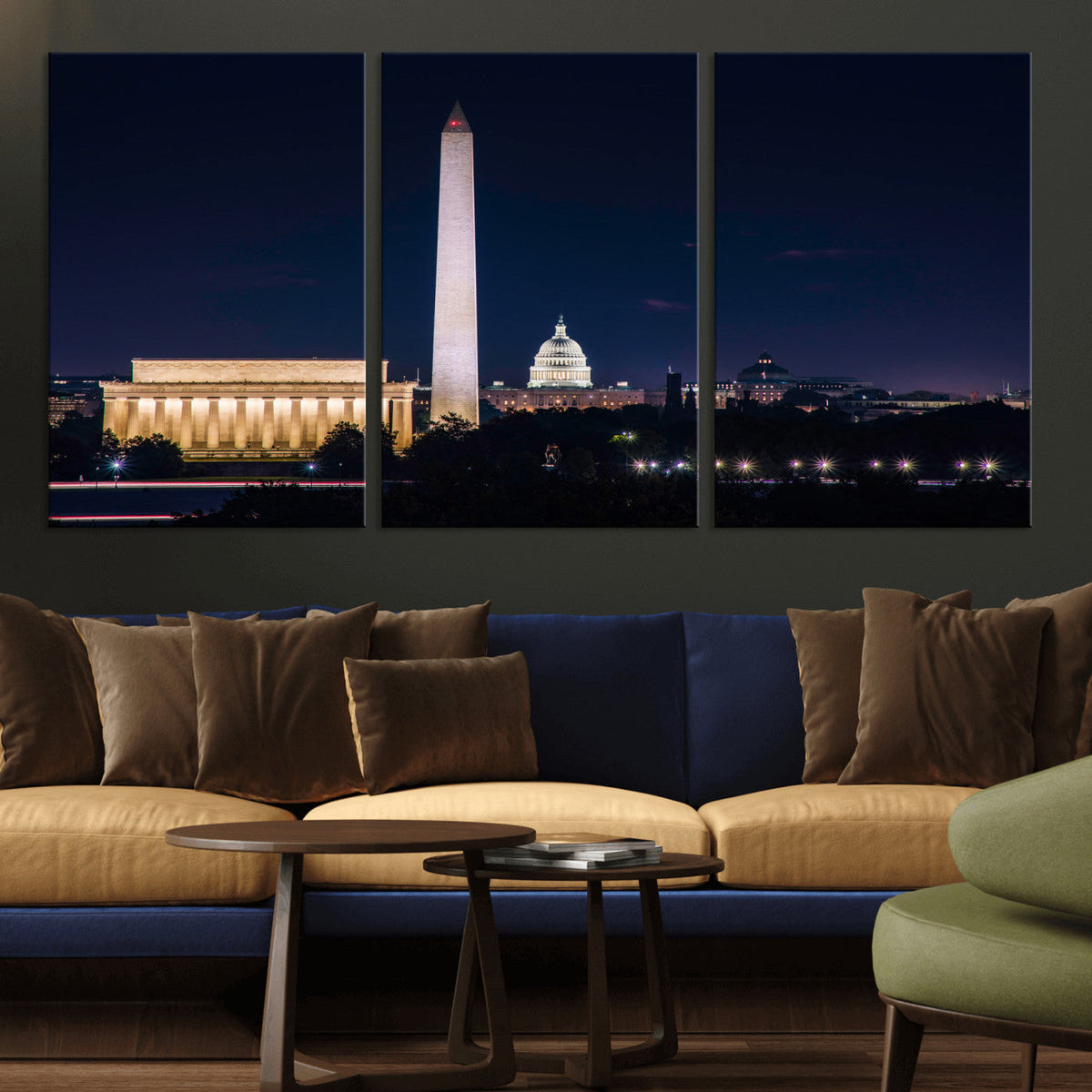 Washington White House Skyline Wall Art Canvas Print –