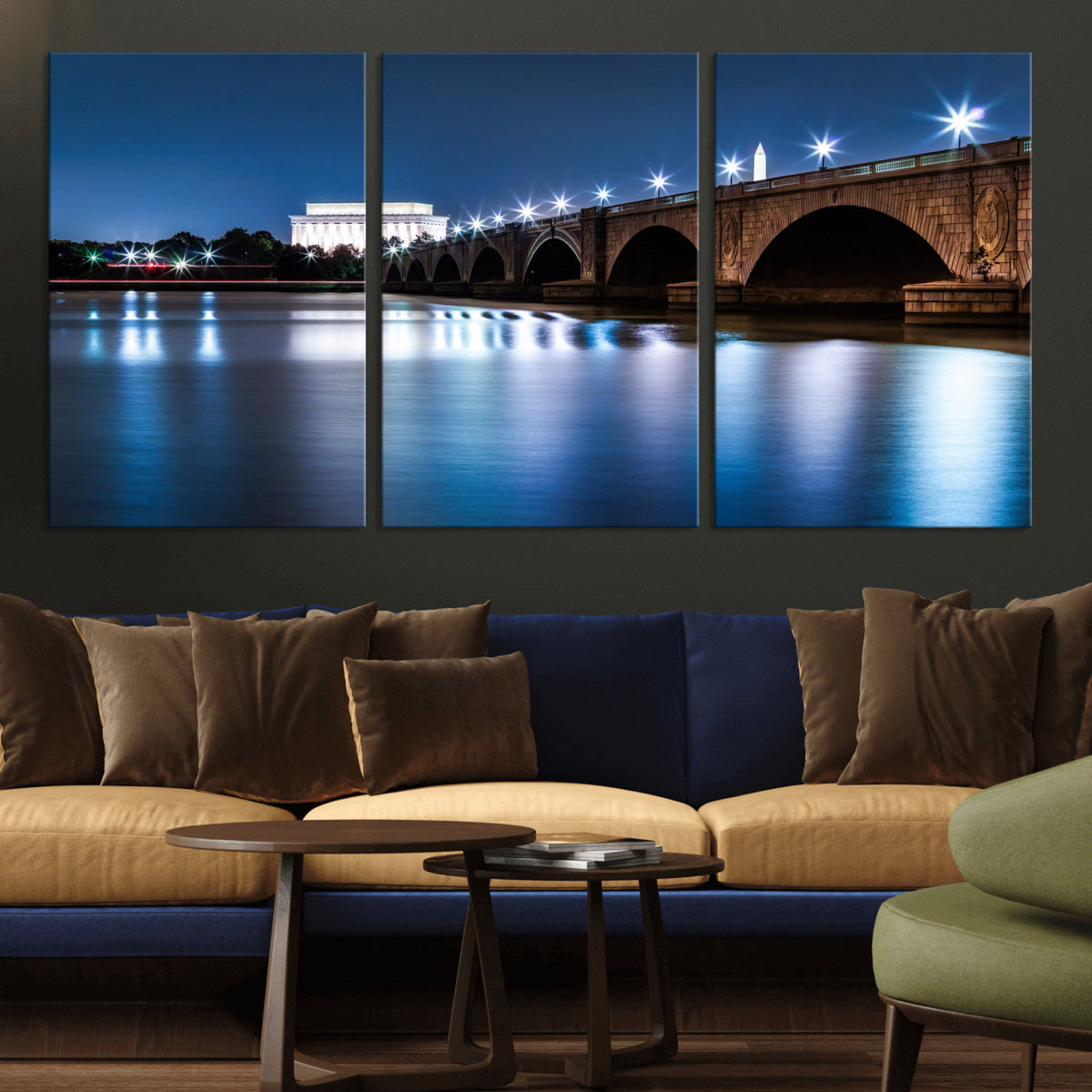 Washington DC Wall Art Canvas Print – Lincoln Memorial Night