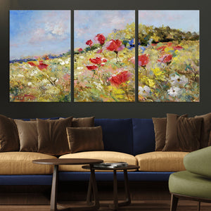 Abstract Mountain Landscape Wall Art Canvas Print – Textured